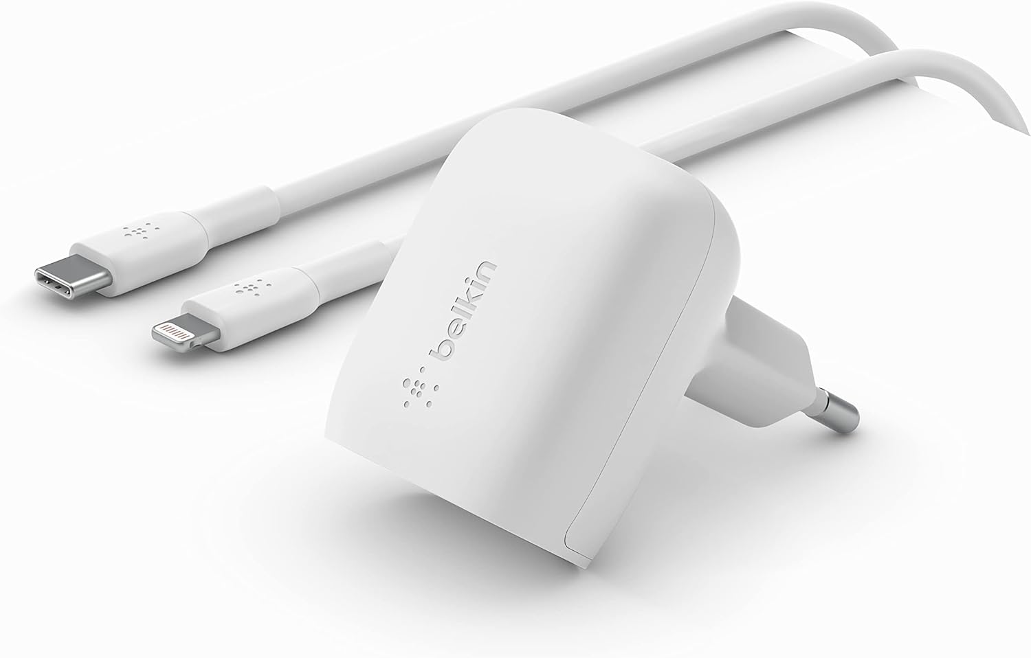 BELKIN Caricabatterie 20W USB-C + cavo da USB-C a Lightning (Bianco)