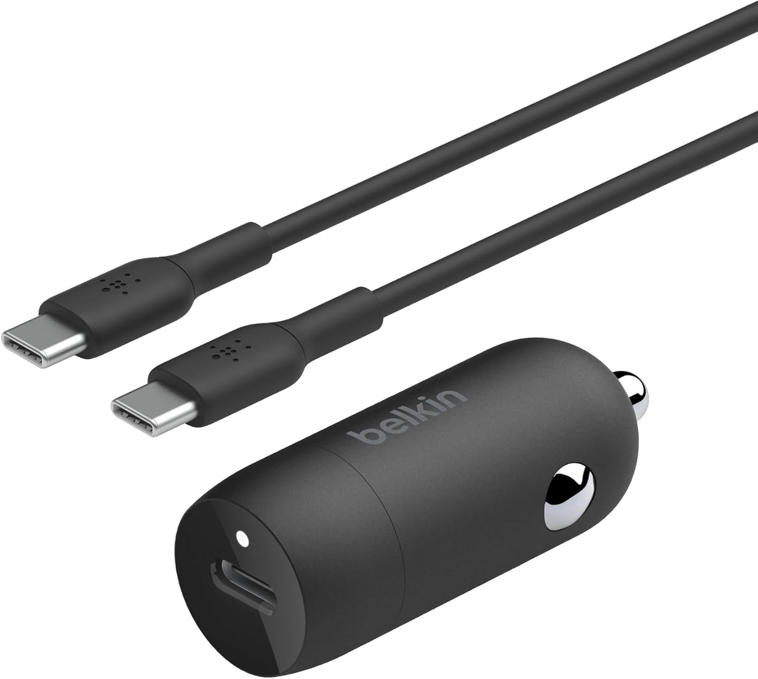 BELKIN Set Caricabatterie Macchina USB-C (30 W) + Cavo Lightning da 1 m