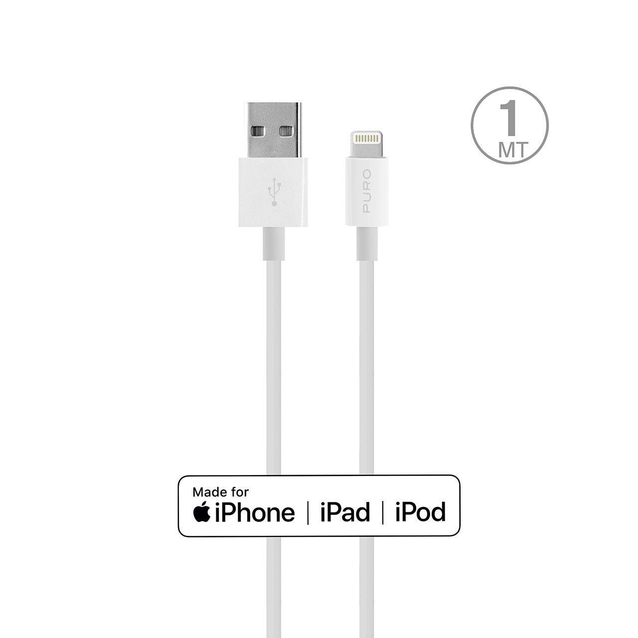 Cavo di ricarica e sincronizzazione da USB-A a Lightning 1 metro