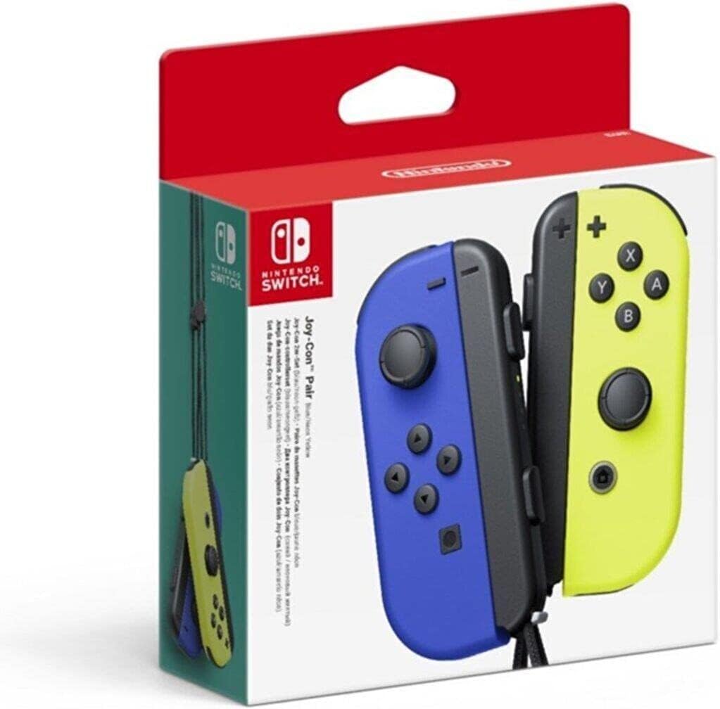 Nintendo Switch Controller Set da 2 Joystick, Blu e Giallo Neon