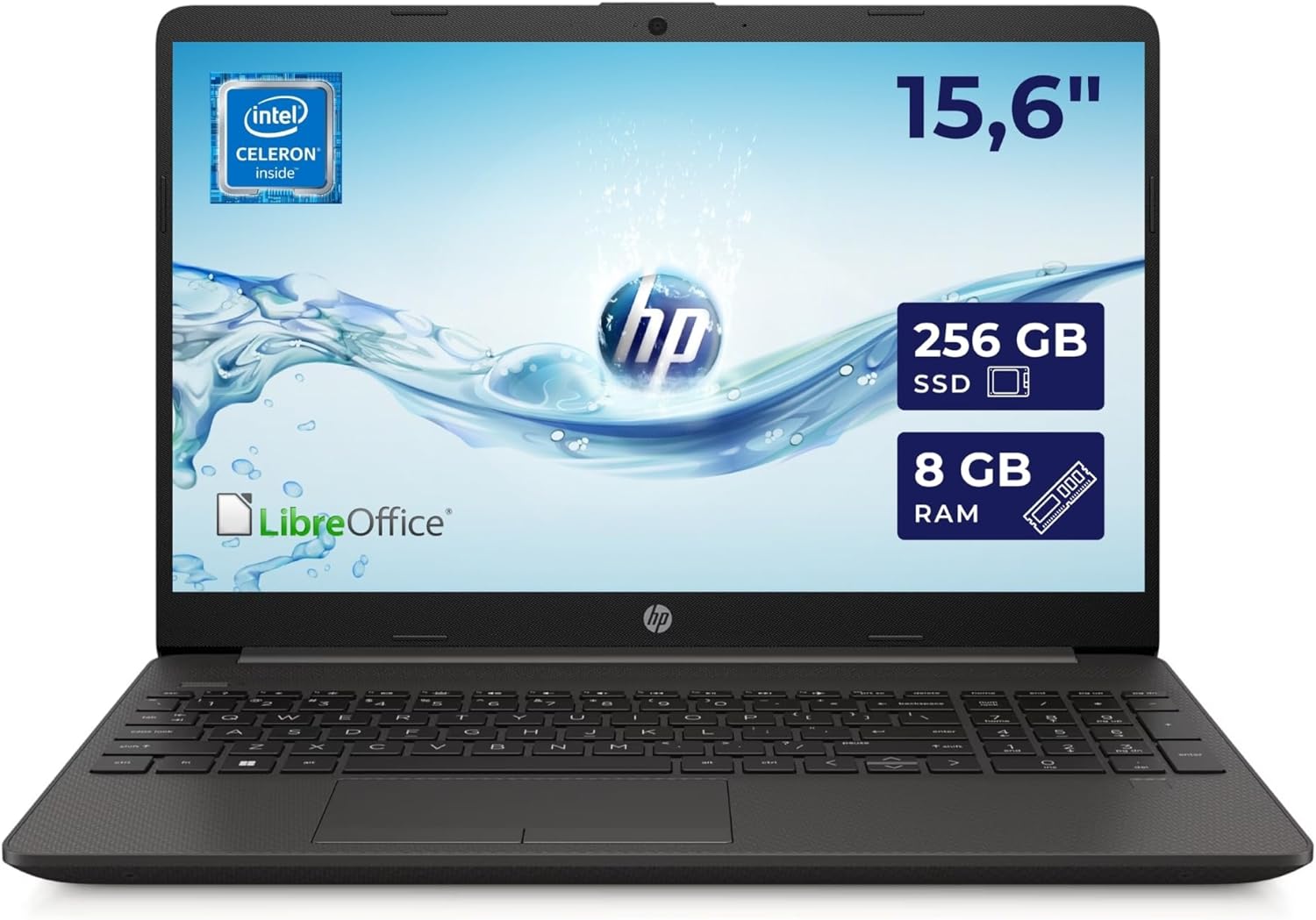 HP 250 G9 15,6" CEL-N4500 8GB 256SSD FD + estensione di garanzia 36 mesi